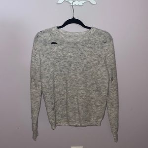 Grey heartloom sweater